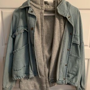 Two piece Jacket with hoodie under layer